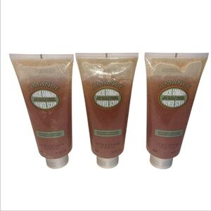 Lot Of 3 L'Occitane Almond Shower Scrub  200ml 7.1 oz Made in France New